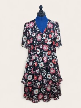 sachin and babi light blue dress Kate Spade Black Floral Embroidery Gabardine Belted Trench Coat M Kate Spade